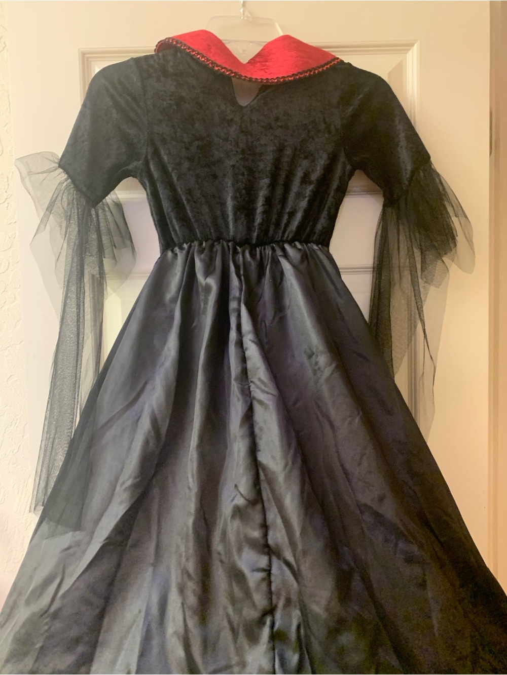 Spirit Halloween Black and Red Girl’s Victorian Vampire Gown - Picture 9 of 9
